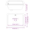 Lavabo De Baño Rectangular Cerámica Blanco 36x31,5x16,5 Cm Vidaxl