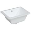 Lavabo De Baño Rectangular Cerámica Blanco 39x30x18,5 Cm Vidaxl