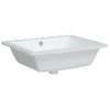 Lavabo De Baño Rectangular Cerámica Blanco 50x40,5x18,5 Cm Vidaxl