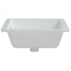 Lavabo De Baño Rectangular Cerámica Blanco 50x40,5x18,5 Cm Vidaxl