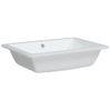 Lavabo De Baño Rectangular Cerámica Blanco 55,5x40x18,5 Cm Vidaxl