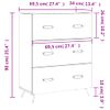 Cómoda Madera De Ingeniería Blanco 69,5x34x90 Cm Vidaxl