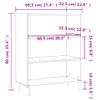 Estantería Madera De Ingeniería Blanco 69,5x32,5x90 Cm Vidaxl