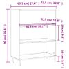 Estantería Madera De Ingeniería Gris Hormigón 69,5x32,5x90 Cm Vidaxl