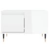 Mesa De Centro Madera Contrachapada Blanco Brillo 55x55x36,5 Cm Vidaxl