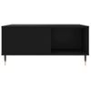 Mesa De Centro Madera Contrachapada Negro 80x80x36,5 Cm Vidaxl