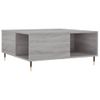 Mesa De Centro Madera Contrachapada Gris Sonoma 80x80x36,5 Cm Vidaxl