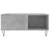 Mesa De Centro Madera Contrachapada Gris Hormigón 80x80x36,5 Cm Vidaxl