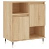 Aparador De Madera Contrachapada Roble Sonoma 60x35x70 Cm Vidaxl