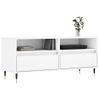 Mueble Para Tv Madera Contrachapada Blanco 100x34,5x44,5 Cm Vidaxl