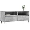 Mueble De Tv Madera Contrachapada Gris Hormigón 100x34,5x44,5cm Vidaxl