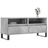 Mueble De Tv Madera Contrachapada Gris Hormigón 100x34,5x44,5cm Vidaxl