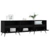 Mueble De Tv Madera Contrachapada Negro 150x30x44,5 Cm Vidaxl