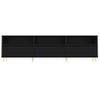 Mueble De Tv Madera Contrachapada Negro 150x30x44,5 Cm Vidaxl