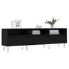 Mueble De Tv Madera Contrachapada Negro 150x30x44,5 Cm Vidaxl