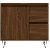 Armario De Baño Madera Contrachapada Marrón Roble 65x33x60 Cm Vidaxl