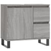 Armario De Baño Madera Contrachapada Gris Sonoma 65x33x60 Cm Vidaxl