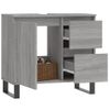 Armario De Baño Madera Contrachapada Gris Sonoma 65x33x60 Cm Vidaxl