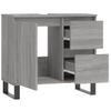 Armario De Baño Madera Contrachapada Gris Sonoma 65x33x60 Cm Vidaxl