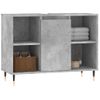 Mueble De Baño Madera De Ingeniería Gris Hormigón 80x33x60 Cm Vidaxl