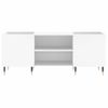 Mueble Para Discos Madera Contrachapada Blanco 121x38x48 Cm Vidaxl