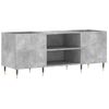 Mueble Discos Madera Contrachapada Gris Hormigón 121x38x48 Cm Vidaxl