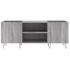 Mueble Para Discos Madera Contrachapada Gris Sonoma 121x38x48cm Vidaxl