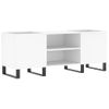 Mueble Para Discos Madera Contrachapada Blanco 121x38x48 Cm Vidaxl