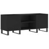 Mueble Para Discos Madera Contrachapada Negro 121x38x48 Cm Vidaxl