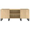 Mueble Discos Madera Contrachapada Roble Sonoma 121x38x48 Cm Vidaxl