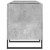 Mueble Discos Madera Contrachapada Gris Hormigón 121x38x48 Cm Vidaxl