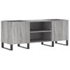 Mueble Para Discos Madera Contrachapada Gris Sonoma 121x38x48cm Vidaxl