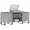 Mueble Para Discos Madera Contrachapada Gris Sonoma 121x38x48cm Vidaxl