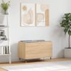 Mueble Discos Madera Contrachapada Roble Sonoma 74,5x38x48 Cm Vidaxl