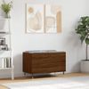 Mueble Discos Madera Contrachapada Roble Marrón 74,5x38x48 Cm Vidaxl