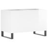 Mueble Discos Madera Contrachapada Blanco Brillo 74,5x38x48 Cm Vidaxl