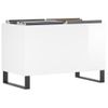 Mueble Discos Madera Contrachapada Blanco Brillo 74,5x38x48 Cm Vidaxl