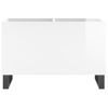 Mueble Discos Madera Contrachapada Blanco Brillo 74,5x38x48 Cm Vidaxl