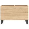 Mueble Discos Madera Contrachapada Roble Sonoma 74,5x38x48 Cm Vidaxl