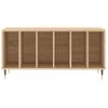 Mueble Discos Madera Contrachapada Roble Sonoma 100x38x48 Cm Vidaxl