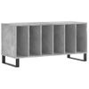 Mueble Discos Madera Contrachapada Gris Hormigón 100x38x48 Cm Vidaxl