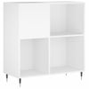 Mueble Para Discos Madera Contrachapada Blanco 84,5x38x89 Cm Vidaxl