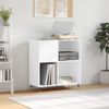 Mueble Para Discos Madera Contrachapada Blanco 84,5x38x89 Cm Vidaxl