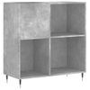 Mueble Discos Madera Contrachapada Gris Hormigón 84,5x38x89 Cm Vidaxl