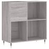 Mueble Discos Madera Contrachapada Gris Sonoma 84,5x38x89 Cm Vidaxl