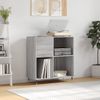 Mueble Discos Madera Contrachapada Gris Sonoma 84,5x38x89 Cm Vidaxl