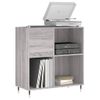 Mueble Discos Madera Contrachapada Gris Sonoma 84,5x38x89 Cm Vidaxl