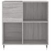 Mueble Discos Madera Contrachapada Gris Sonoma 84,5x38x89 Cm Vidaxl