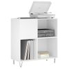 Mueble Para Discos Madera Contrachapada Blanco 84,5x38x89 Cm Vidaxl