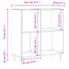 Mueble Para Discos Madera Contrachapada Blanco 84,5x38x89 Cm Vidaxl